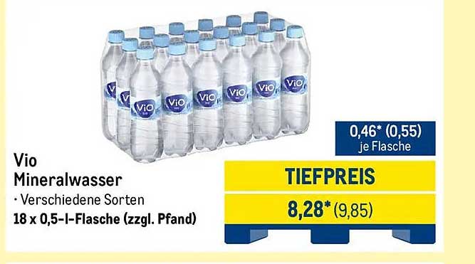 Vio Mineralwasser - 18 x 0,5-l-Flasche