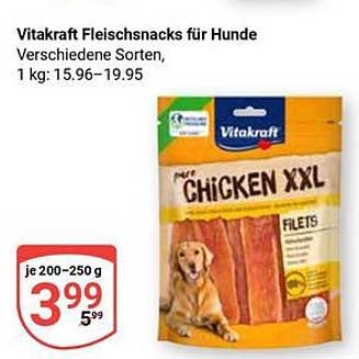 Vitakraft Fleischsnacks für Hunde - Chicken XXL