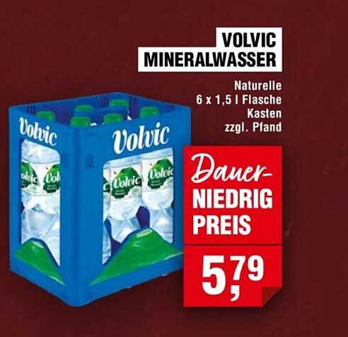 VOLVIC MINERALWASSER 6 x 1,5 l Flasche