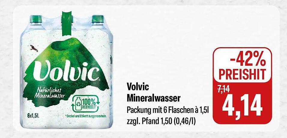 Volvic Mineralwasser - 6x1,5L