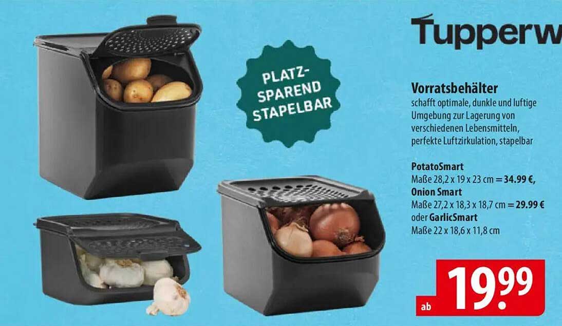 Vorratsbehälter von Tupperware – Platzsparend und stapelbar