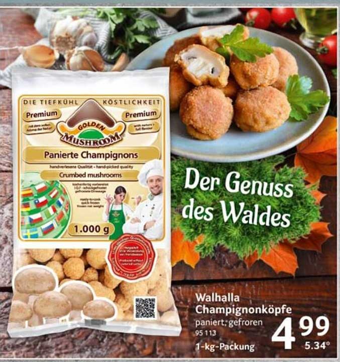 Walhalla Champignonköpfe - Panierte Champignons, gefroren