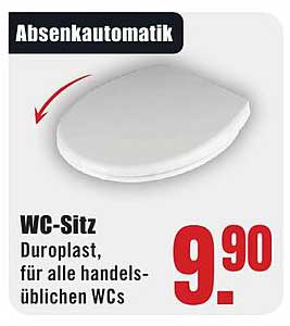 WC-Sitz Duroplast, für alle handelsüblichen WCs mit Absenkautomatik