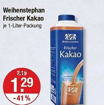 Weihenstephan Frischer Kakao je 1-Liter-Packung