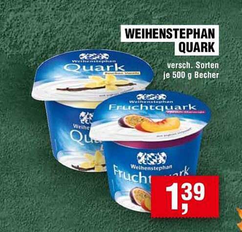 WEIHENSTEPHAN QUARK - verschiedene Sorten, je 500 g Becher