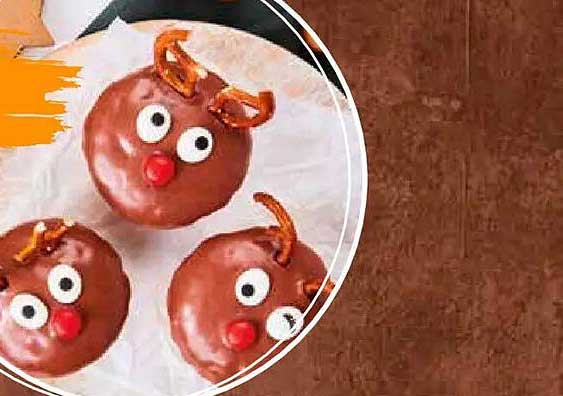 Weihnachtliche Reindeer-Doughnuts im V-Markt