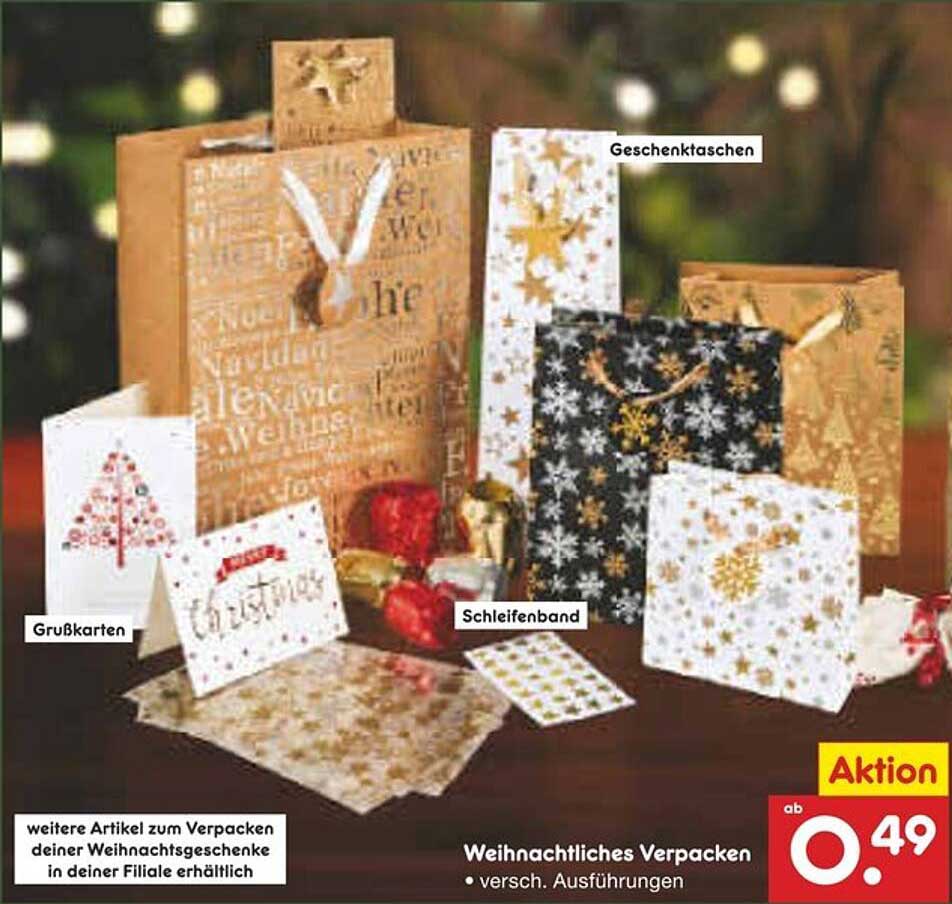 Weihnachtliches Verpacken - verschiedene Ausführungen
