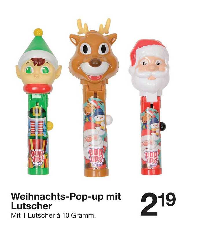 Weihnachts-Pop-up mit Lutscher