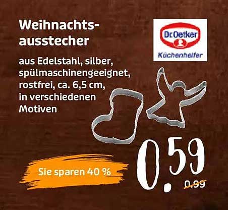 Weihnachtsausstecher aus Edelstahl von Dr. Oetker