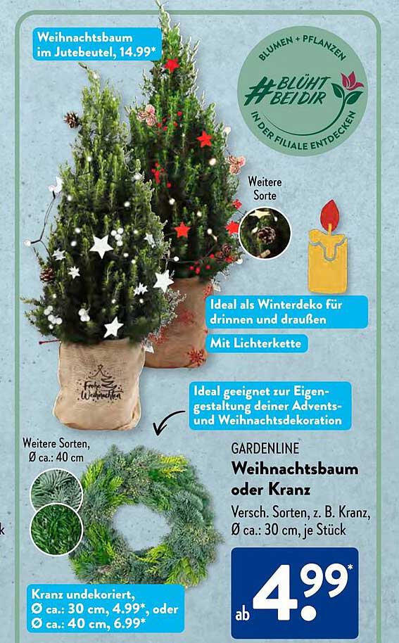 Weihnachtsbaum im Jute-Beutel, 14,99*