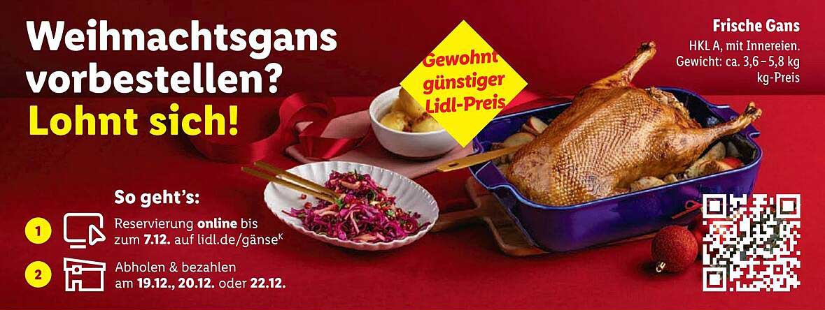 Weihnachtsgans vorbestellen? Lohnt sich!