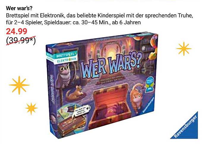 Wer war's? - Brettspiel mit Elektronik für spannende Rätselabende