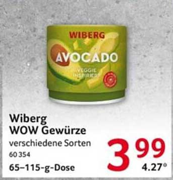 Wiberg WOW Gewürze - Avocado (65-115-g-Dose)