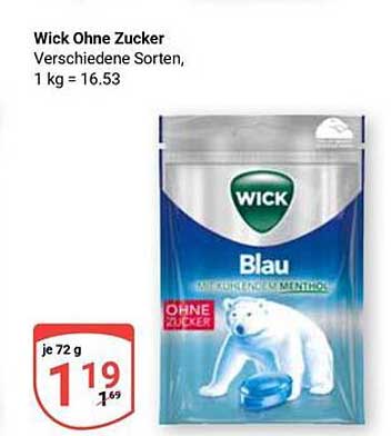 Wick Ohne Zucker - Verschiedene Sorten