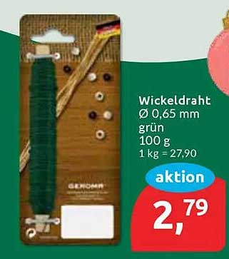 Wickeldraht Ø 0,65 mm grün 100 g