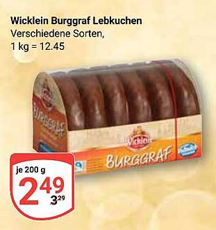 Wicklein Burggraf Lebkuchen - Verschiedene Sorten
