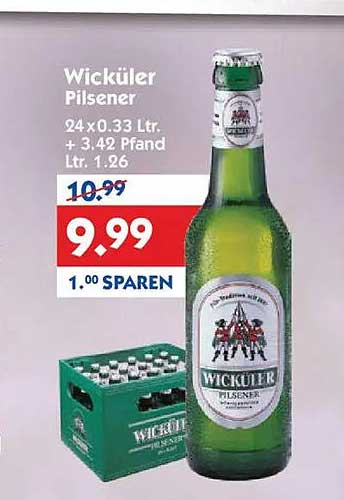 Wicküler Pilsener 24 Stück à 0,33 Ltr.
