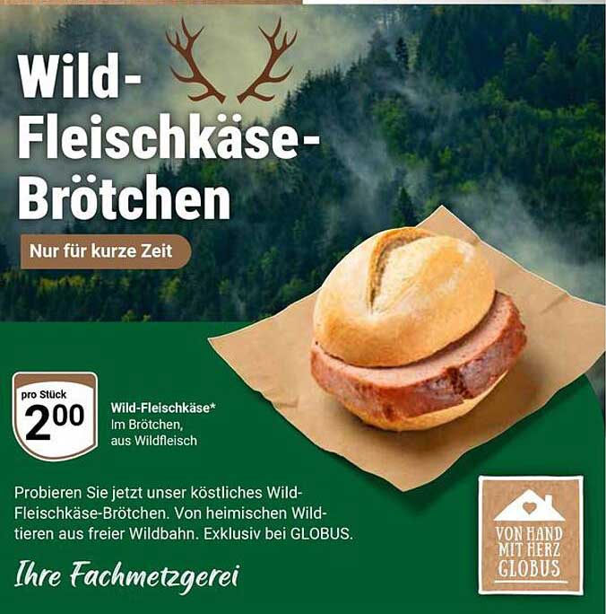 Wild-Fleischkäse-Brötchen
