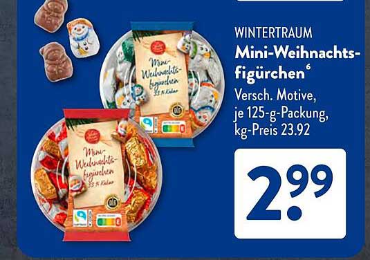 WINTERTRAUM Mini-Weihnachtsfigürchen 125 g-Packung