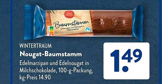 Wintertraum Nougat-Baumstamm