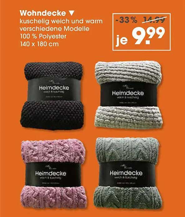 Wohndecke - kuschelig weich und warm in verschiedenen Modellen