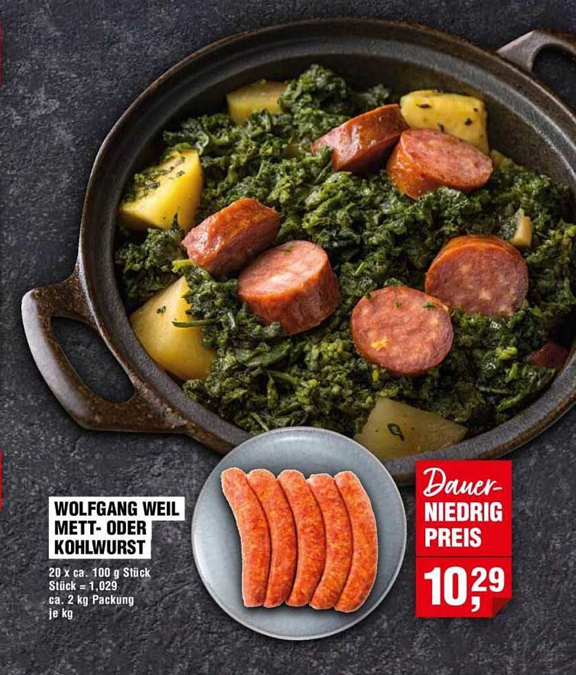 WOLFGANG WEIL Mett- oder Kohlwurst 20x100g