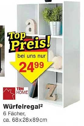 Würfelregal mit 6 Fächern von TIM HOME