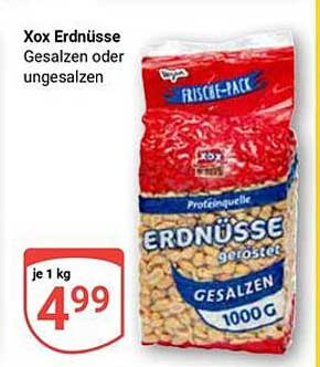 Xox Erdnüsse gesalzen oder ungesalzen 1000g