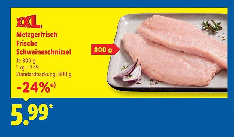 XXL Metzgerfrisch Frische Schweineschnitzel 800 g