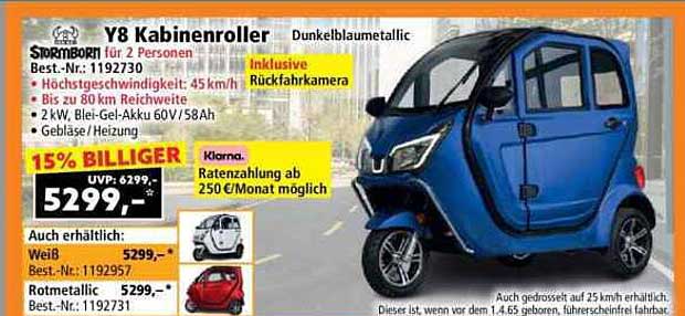 Y8 Kabinenroller Dunkelblaumetallic