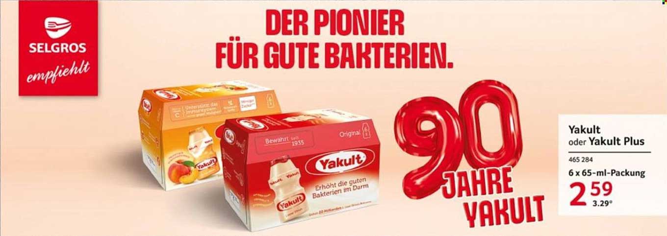 Yakult oder Yakult Plus 6 x 65-ml-Packung