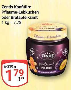 Zentis Konfitüre Pflaume-Lebkuchen oder Bratapfel-Zimt