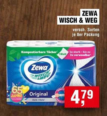 ZEWA Wisch & Weg, versch. Sorten je 8er Packung