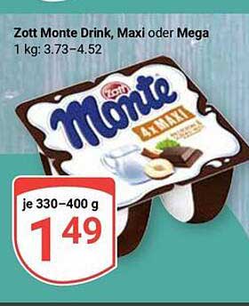 Zott Monte Drink, Maxi oder Mega