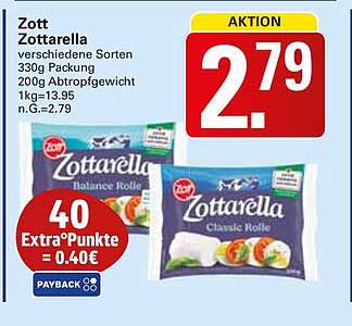 Zott Zottarella verschiedene Sorten 330g Packung