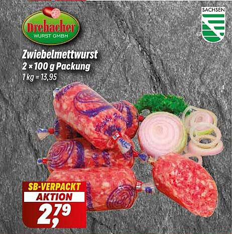 Zwiebelmettwurst 2 * 100 g Packung