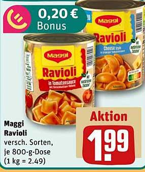 Maggi Ravioli in Tomatensauce