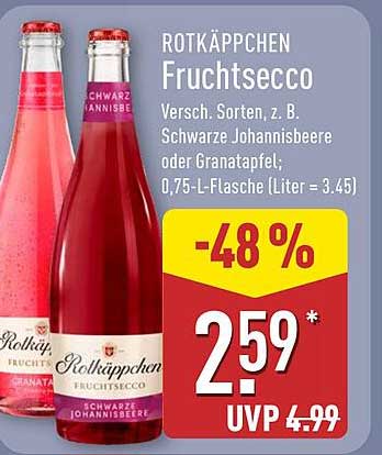 Spannende Fruchtsecco Rotkppchen Angebot Bild