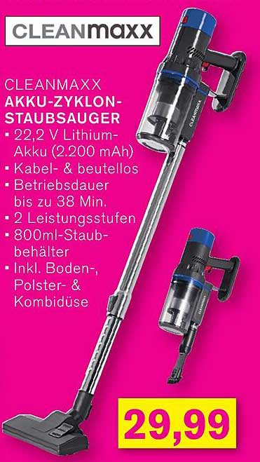 Cleanmaxx Zyklon Staubsauger Akku
