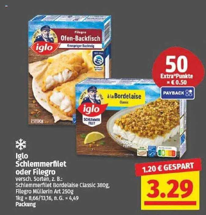 Iglo Schlemmerfilet oder Filegro