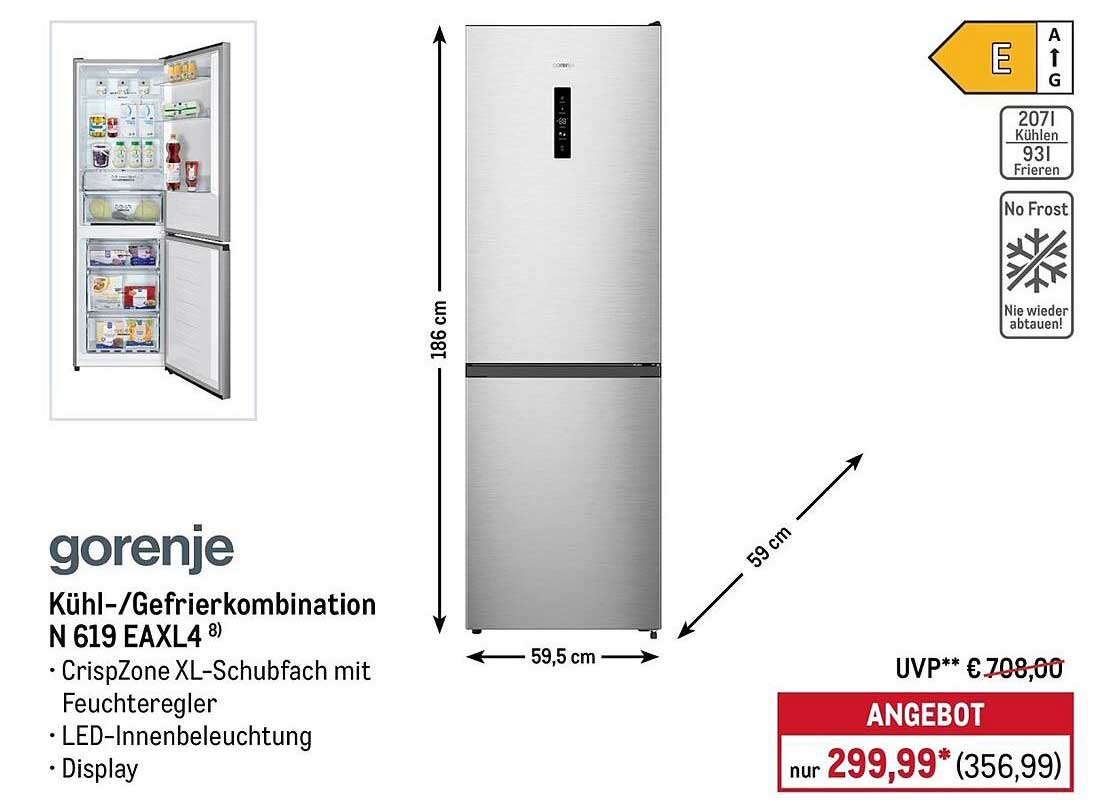 Kühl-/Gefrierkombination N 619 EAXL4