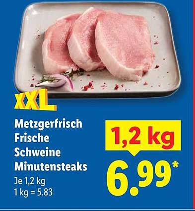 Metzgerfrisch Frische Schweine Minutens steaks