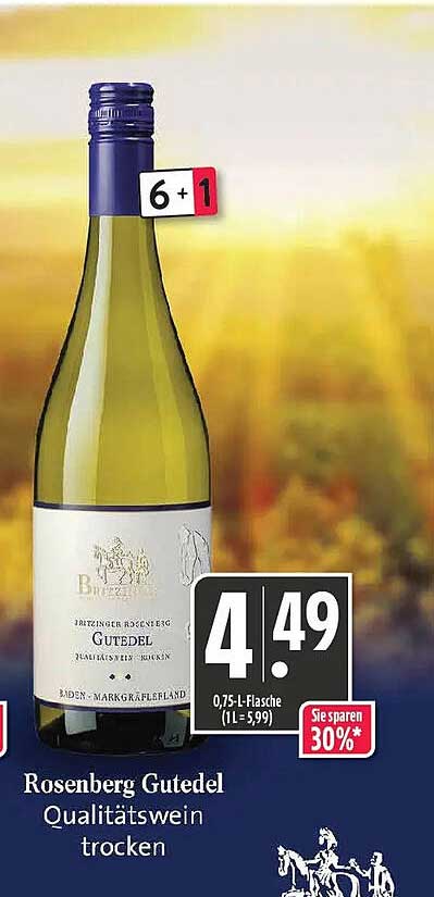 Rosenberg Gutedel Qualitätswein trocken