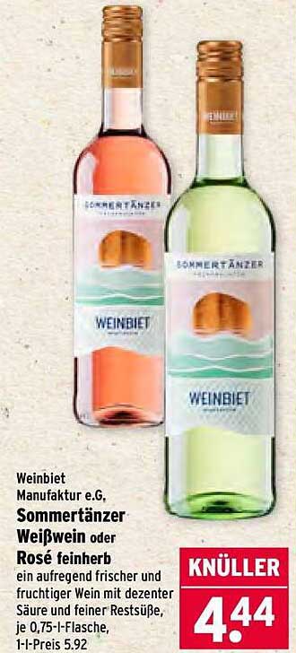 Sommertänzer Weißwein oder Rosé feinherb