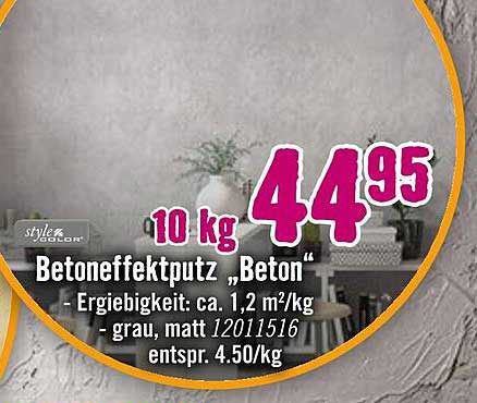Betoneffektputz 'Beton' - 10 kg für nur 44,95 €