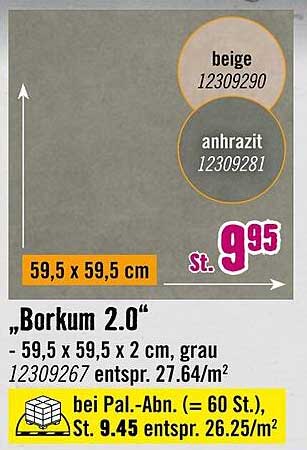 "Borkum 2.0" Fliese in Beige und Anthrazit