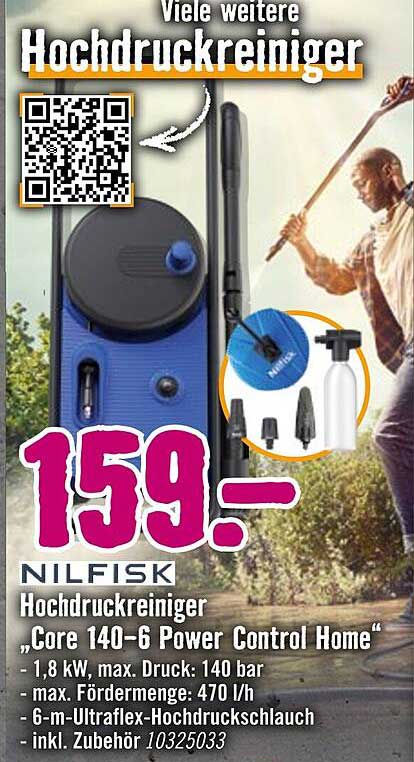 Hochdruckreiniger „Core 140-6 Power Control Home“ von NILFISK