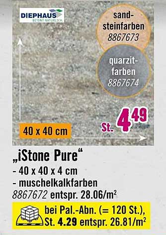 „iStone Pure“ Pflastersteine – 40 x 40 x 4 cm