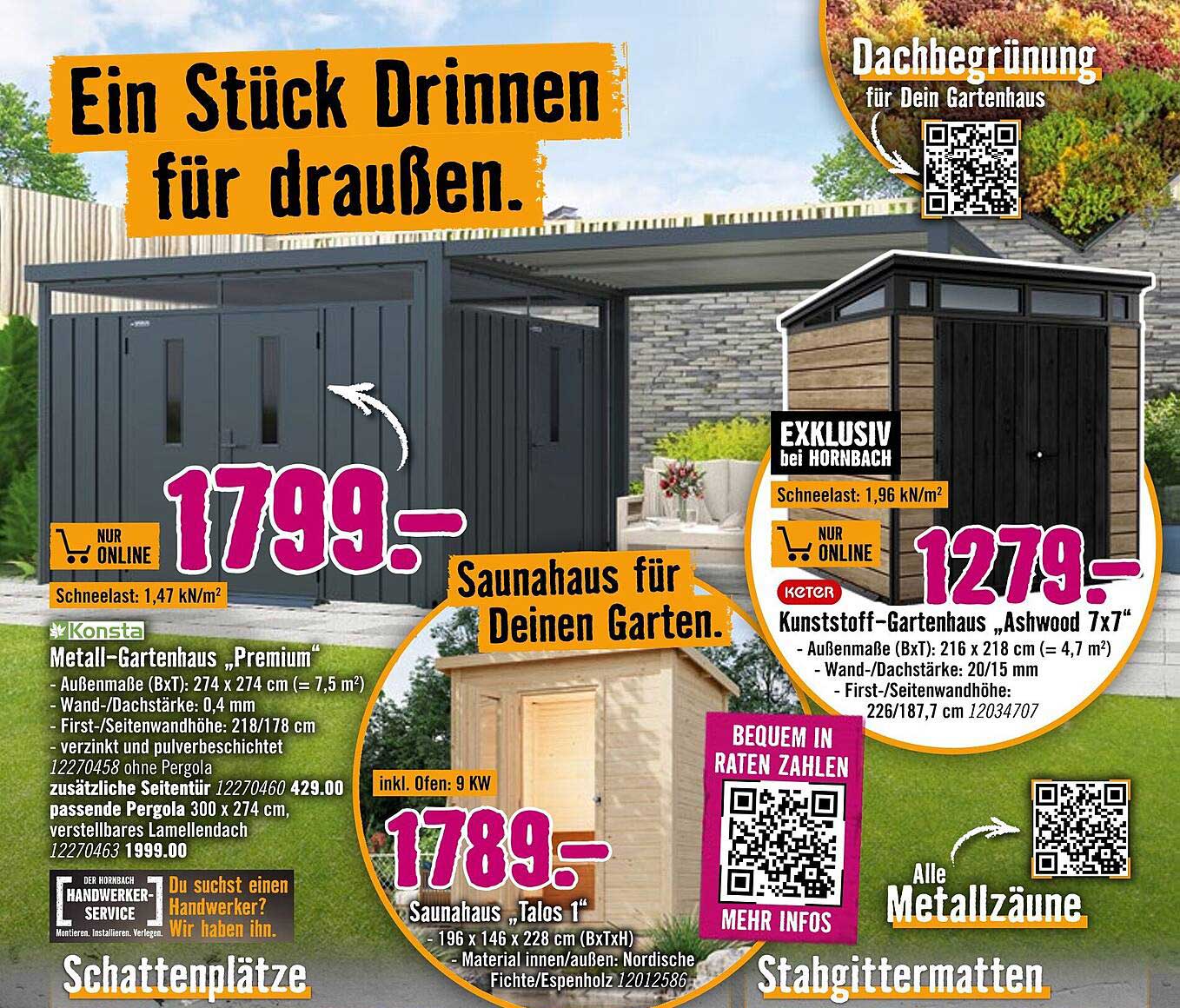 Kunststoff-Gartenhaus „Ashwood 7x4“