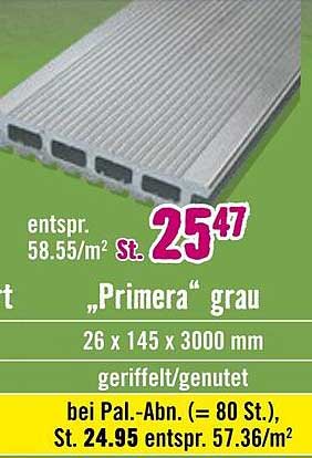 "Primera" grau - Hochwertiger Terrassendielen